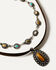 Shyanne Women's Bisbee Falls Concho Choker Necklace Set, Silver, hi-res