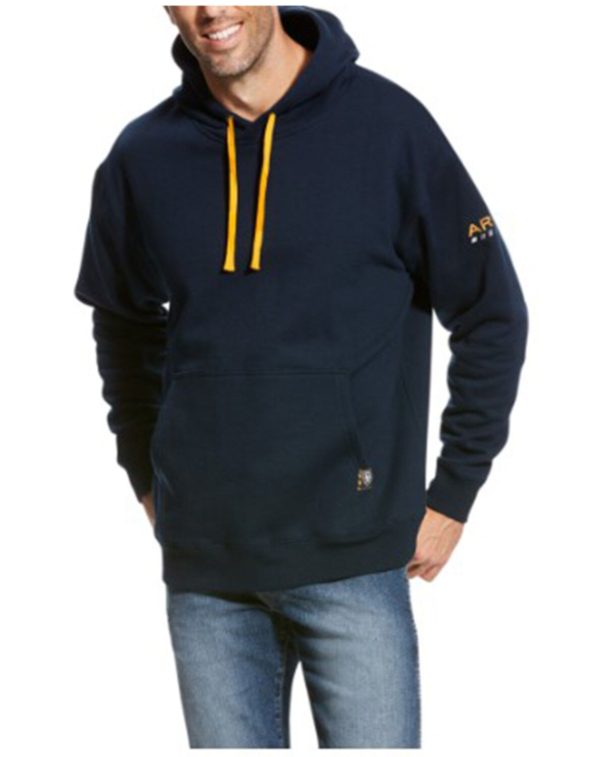 Image #1 - Ariat Men's Rebar Logo Hooded Sweatshirt - Big & Tall, , hi-res