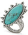 Image #1 - Lainey Wilson Women's Hold Me Faceted Oval Statement Ring, Silver, hi-res
