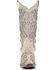 Image #4 - Corral Women's White Glitter Inlay Western Boots, White, hi-res