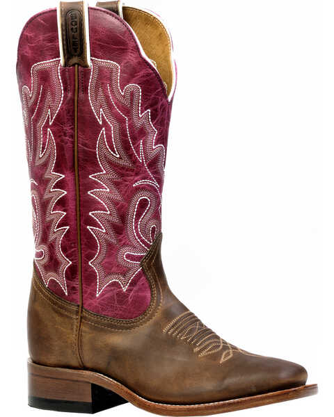 Image #1 - Boulet Women's Hillbilly Golden Lava Magenta Western Boots - Square Toe, , hi-res