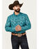 Image #1 - Rock & Roll Denim Men's Southwestern Print Ripstop Long Sleeve Snap Performance Western Shirt, , hi-res