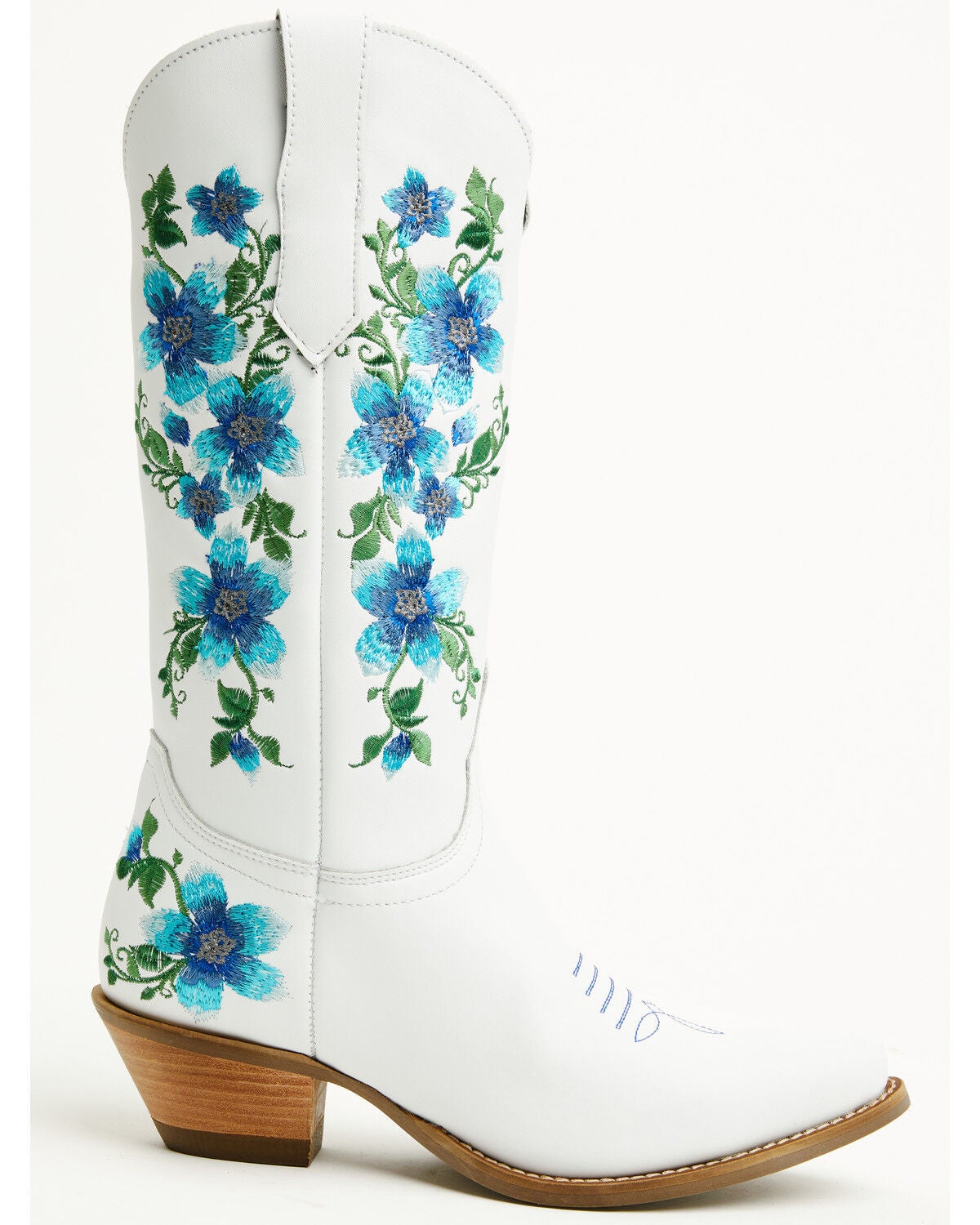 Image #2 - Dingo Women's Posie Western Boots - Snip Toe, Blue/white, hi-res