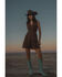 Image #2 - Shyanne Women's Embroidered Smocked Waist Mini Dress, Chocolate, hi-res