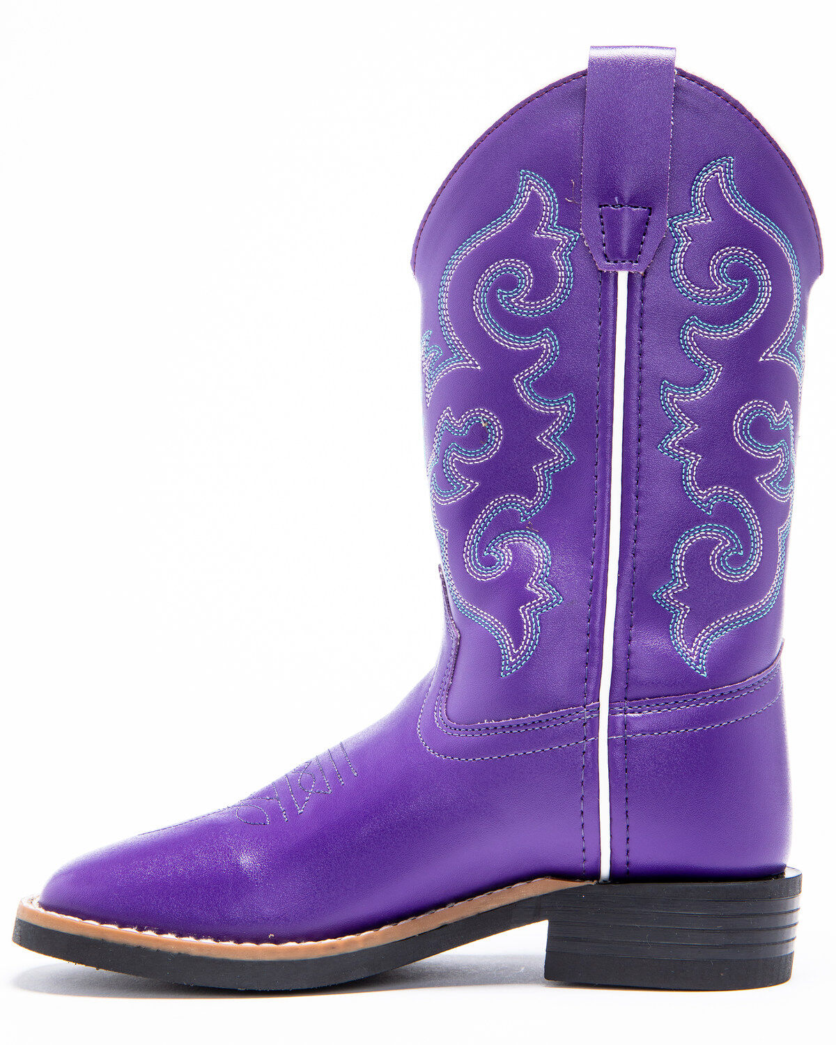 Image #3 - Shyanne Girl's Leatherette Western Boots - Wide Square Toe, , hi-res
