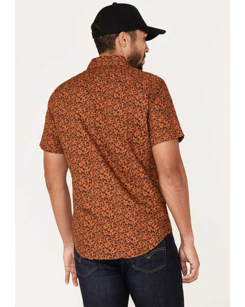 Levi's Men's Leopard Print Classic Pocket Button Up Shirt , Maroon, hi-res
