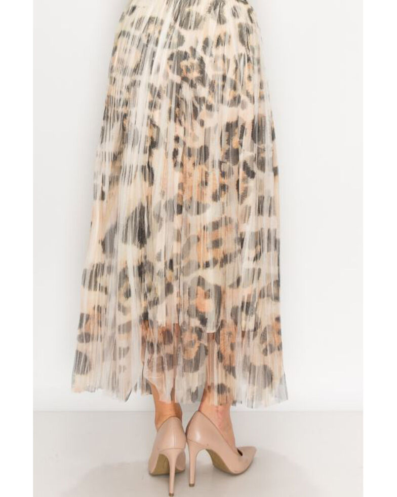 Origami Women S Leopard Print Mesh Midi Skirt Boot Barn