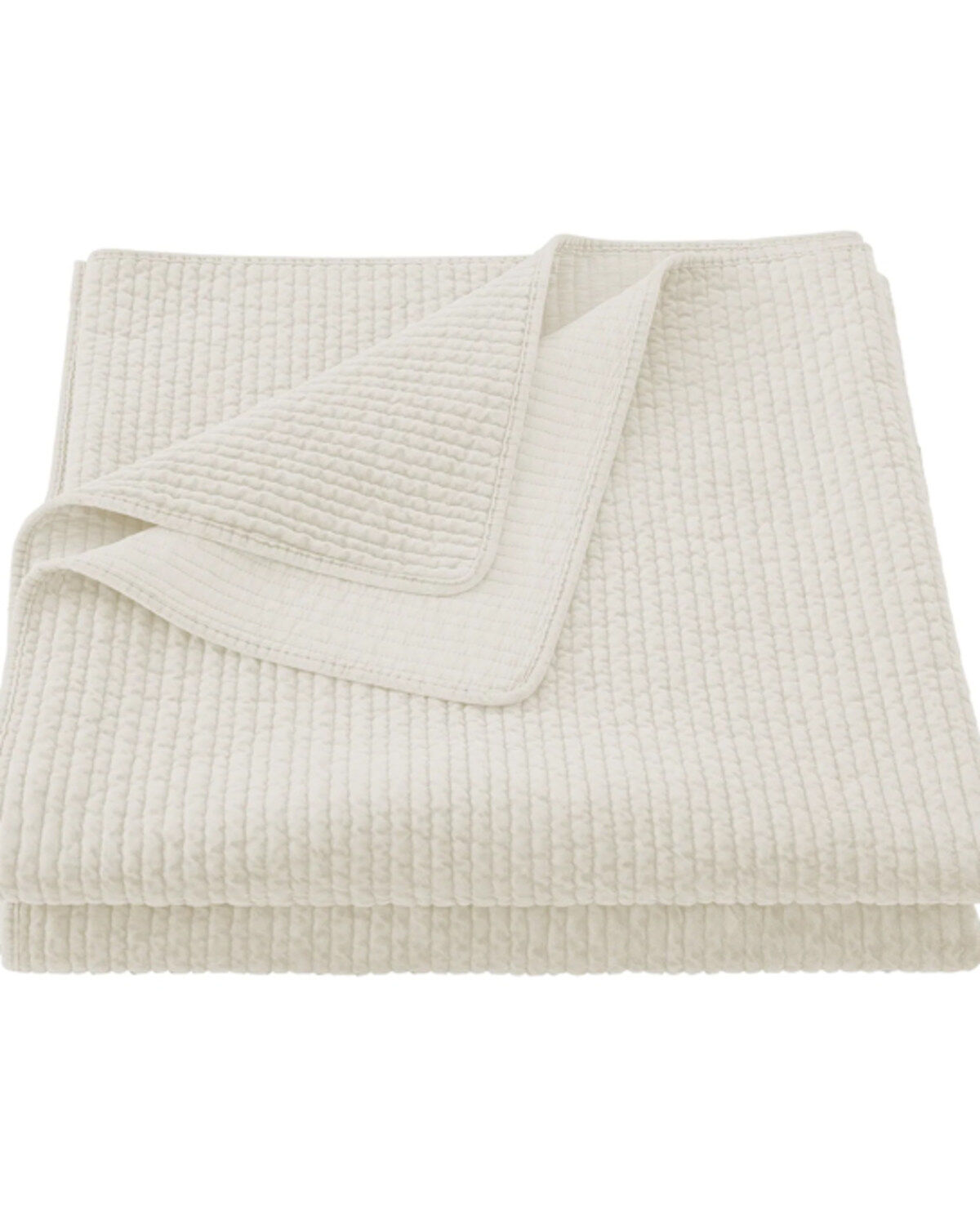 Image #3 - HiEnd Accents Vintage White Stonewashed Cotton & Velvet 3-Piece King Quilt Set, Off White, hi-res