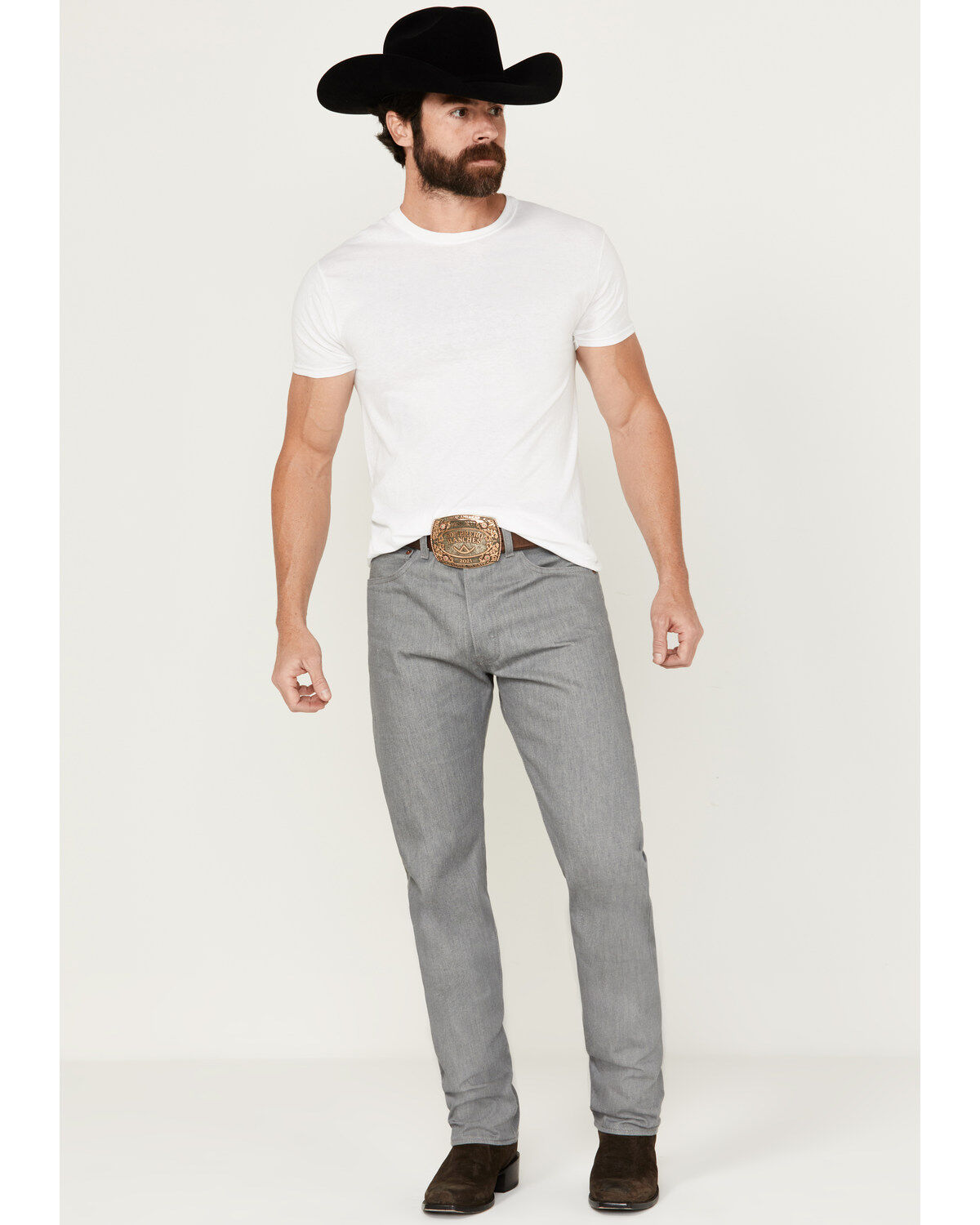 Image #1 - Levi's Men's 501 Original Fit Straight Leg Jeans, Silver, hi-res