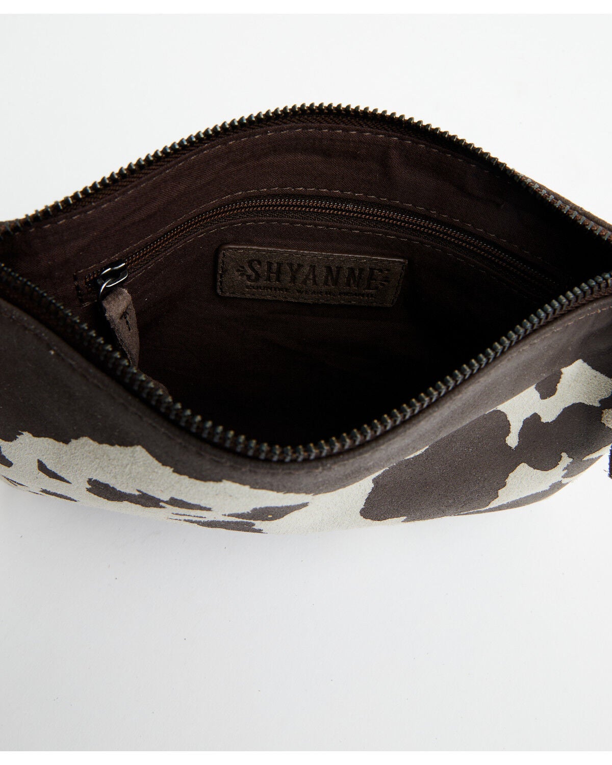 Image #4 - Shyanne Women's Cow Print Suede Wristlet Pouch, Brown, hi-res