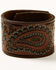 Image #1 - Shyanne Women's Tooled Paisley Leather Bracelet, Lt Brown, hi-res