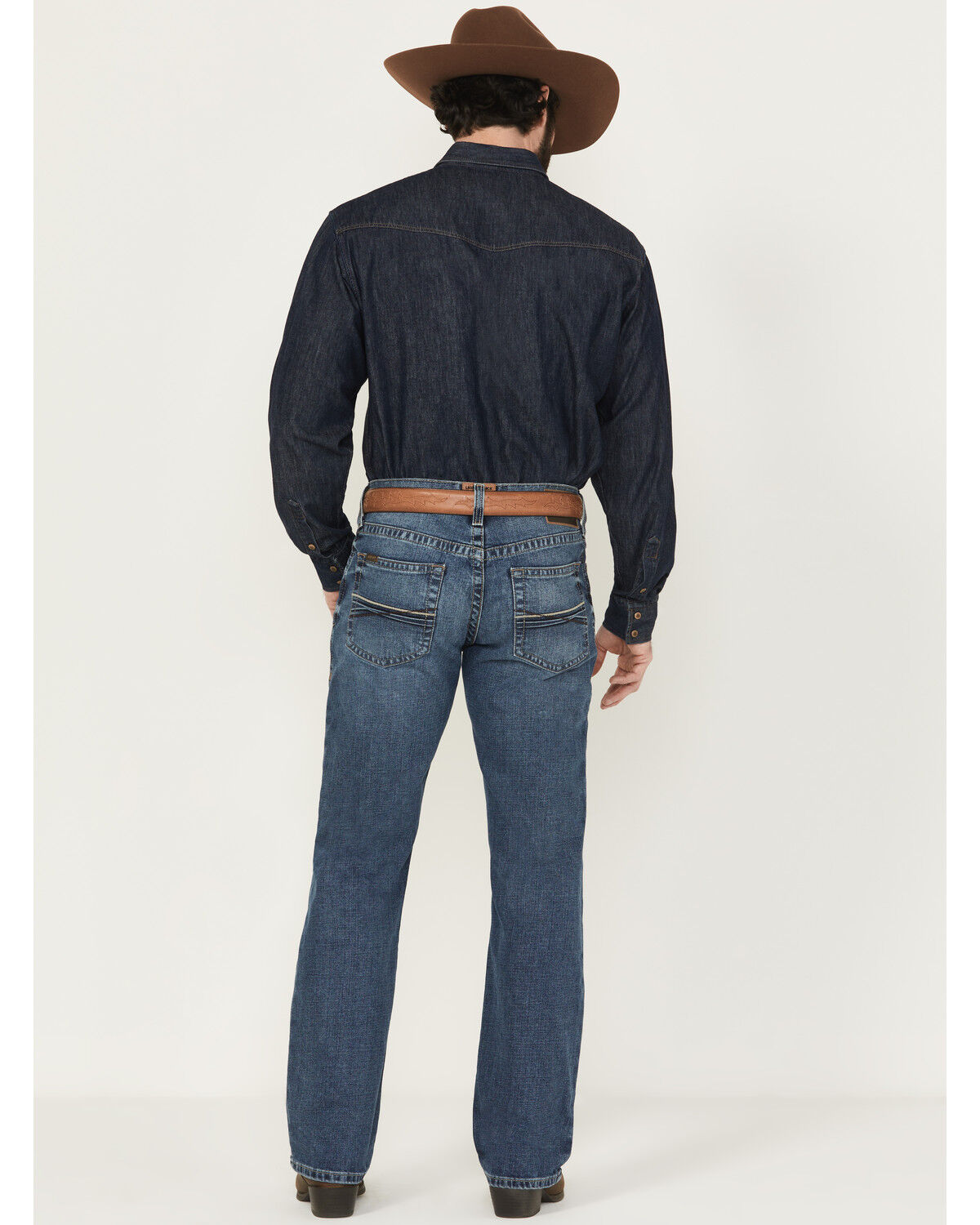 Image #3 - Ariat Men's M4 Andrew Medium Wash Relaxed Bootcut Stretch Denim Jeans - Big, Medium Wash, hi-res