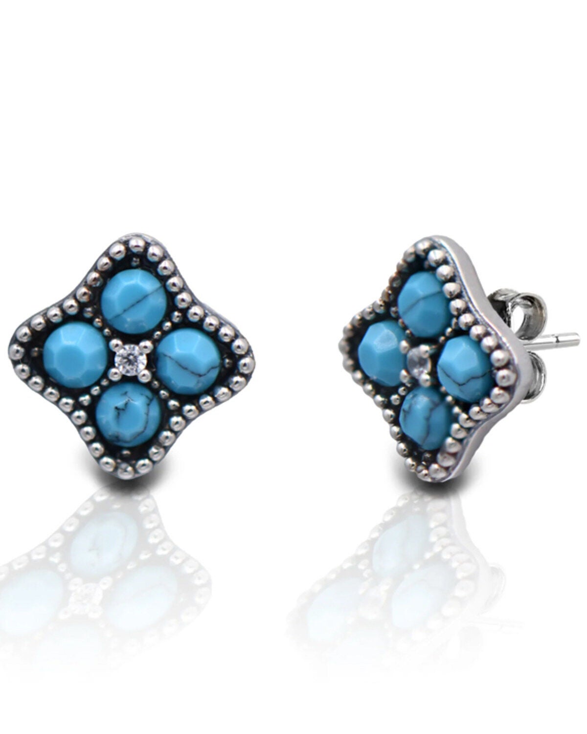 Kelly Herd Women's Turquoise Four-Stone Cluster Earrings, Turquoise, hi-res