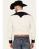 Rock & Roll Denim Men's Embroidered Floral Long Sleeve Western Stretch Snap Shirt, Natural, hi-res