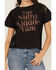 Image #3 - Shyanne Women's Last Night Lace Short Sleeve Cropped Graphic Tee, Black, hi-res
