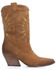 Image #2 - Golo Women's Contrasting Inlaid Sun Western Boots - Round Toe, Camel, hi-res