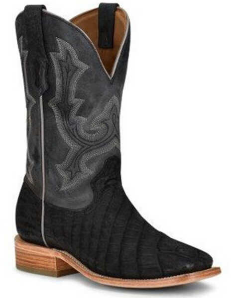 Corral Men's Exotic Alligator Western Boots - Broad Square Toe, Black, hi-res