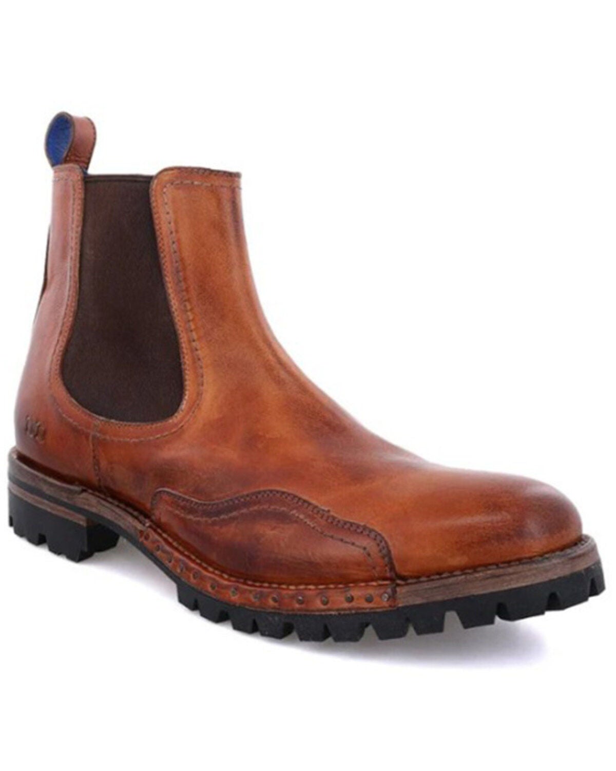 Bed Stu Men's Brady Trek Chelsea Ankle Boots - Round Toe, Cognac, hi-res