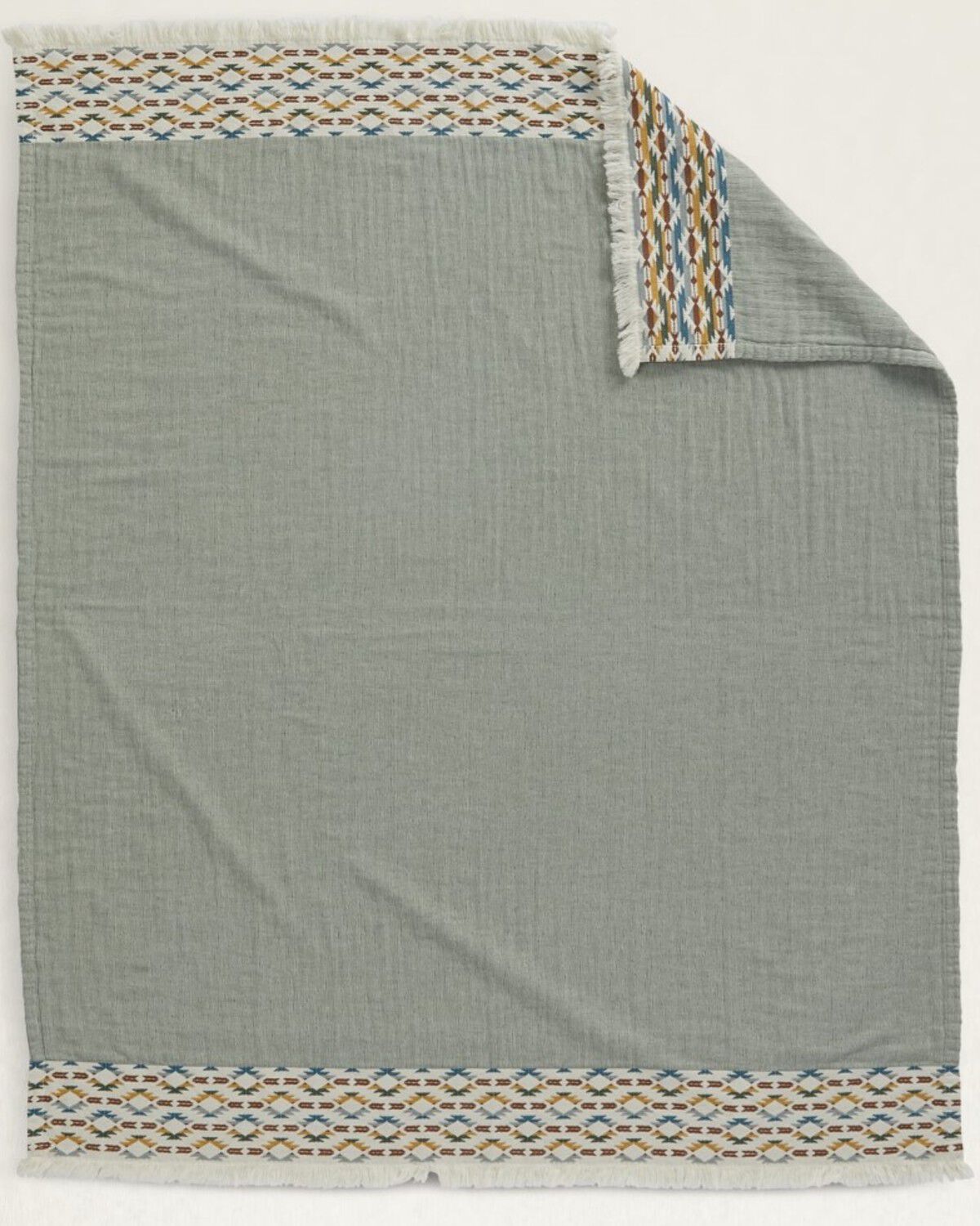 Image #2 - Pendleton Organic Cotton Fringed Throw, Multi, hi-res