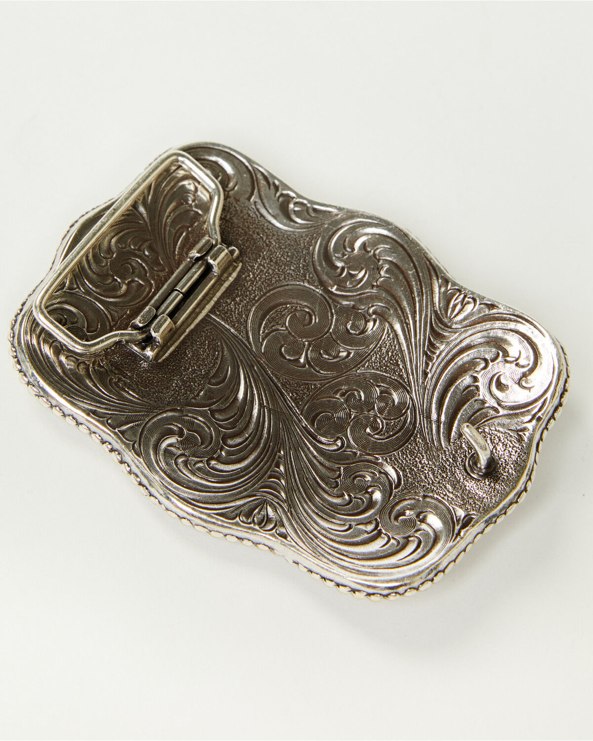 Image #2 - Cody James® Men's Christain Cowboy Rectangle Belt Buckle, Silver, hi-res