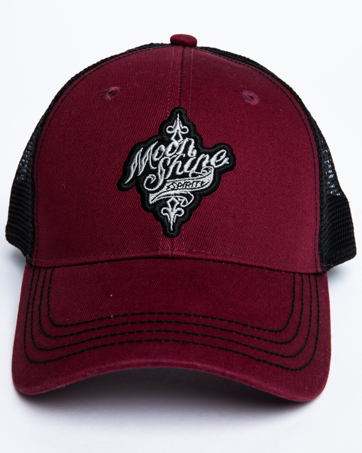 Image #4 - Moonshine Spirit Men's Burgundy Embroidered Logo Mesh Ball Cap, Burgundy, hi-res