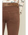 Image #4 - Shyanne Girls' Pull-On Flare Stretch Denim Jeans, Brown, hi-res