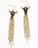 Image #1 - Shyanne Women's Steerhead Fringe Earrings, Gold, hi-res