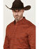 Image #2 - RANK 45® Men's Maputo Printed Long Sleeve Button-Down Performance Stretch Western Shirt, Dark Orange, hi-res