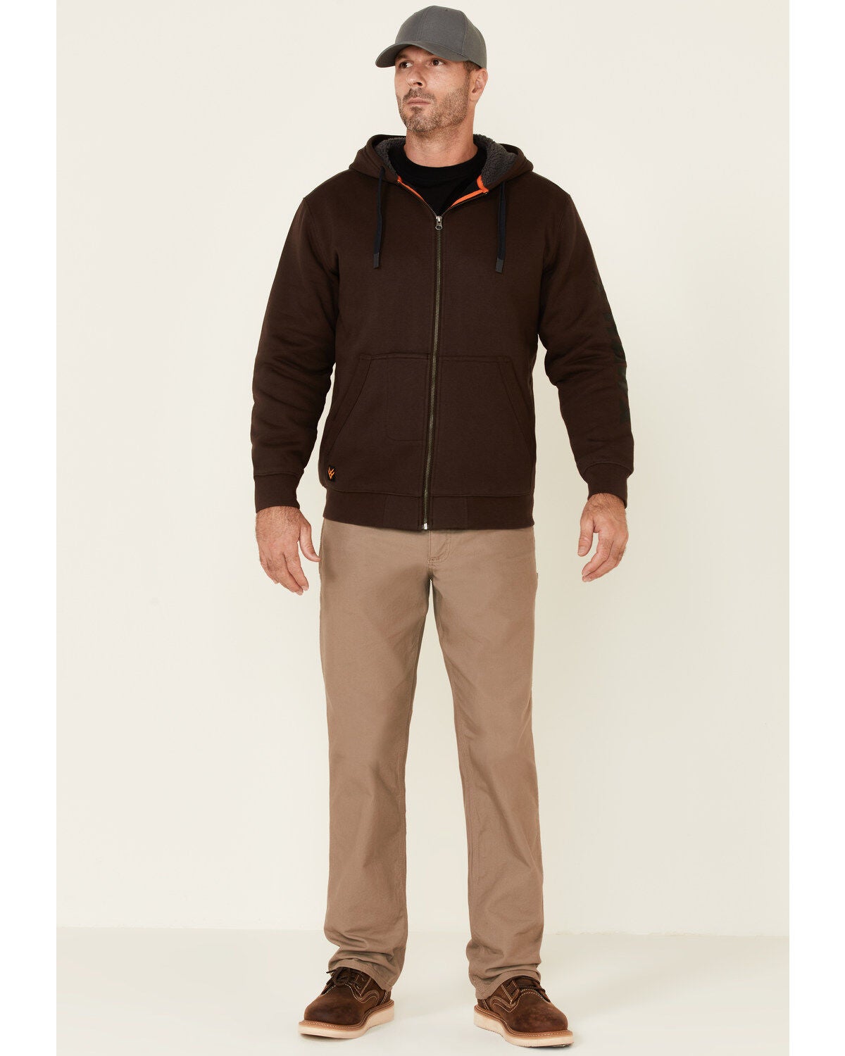 Image #2 - Hawx Men's Brown Martin Insulated Zip-Front Hooded Work Jacket, , hi-res