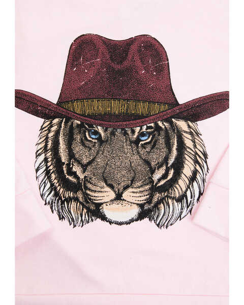 Image #2 - Somewhere West Toddler Girls' Cowboy Tiger Graphic Sweatshirt, Pink, hi-res