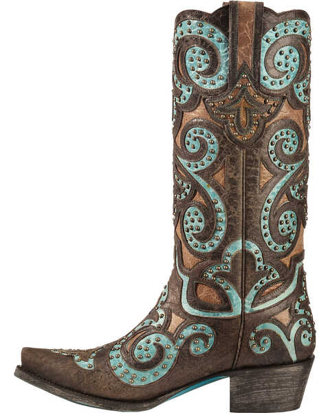 Image #3 - Lane Paulina Scroll Cowgirl Boots - Snip Toe, , hi-res