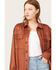 Image #2 - Cleo + Wolf Women's Faux Suede Shacket, Rust Copper, hi-res