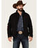 Rodeo Clothing Men's Embroidered USA Logo Zip-Front Softshell Jacket , Black, hi-res