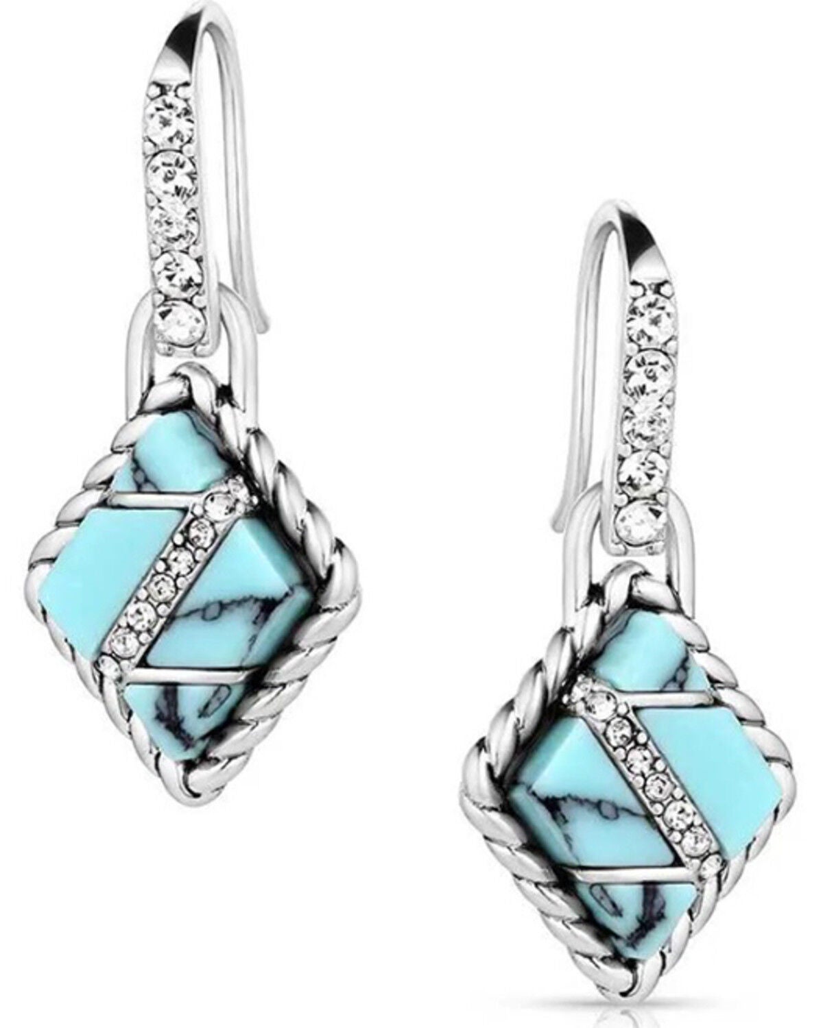 Montana Silversmiths Women's High Noon Cobblestone Earrings, Silver, hi-res