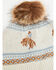 Image #2 - Idyllwind Women's Appaloosa Southwestern Knit Beanie, Cream/blue, hi-res