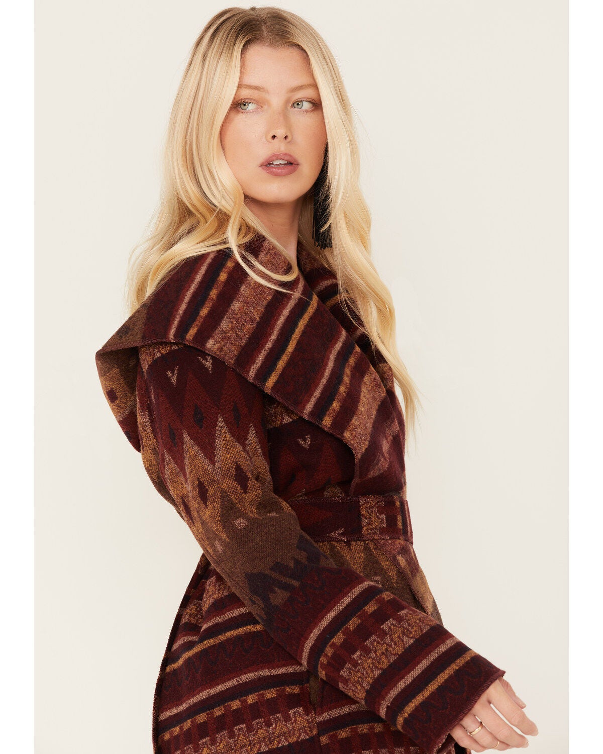 Cripple Creek Women's Sunset Tie Front Hooded Wrap Jacket | Boot Barn