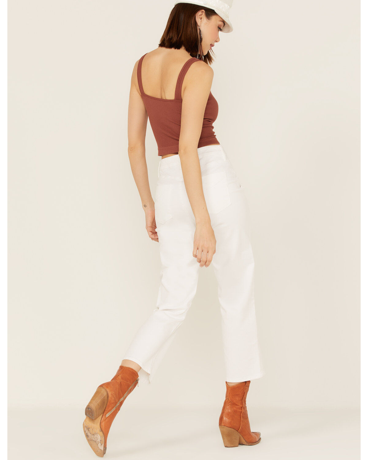 Image #3 - Unpublished Denim Women's Front Seam Straight Jeans, White, hi-res