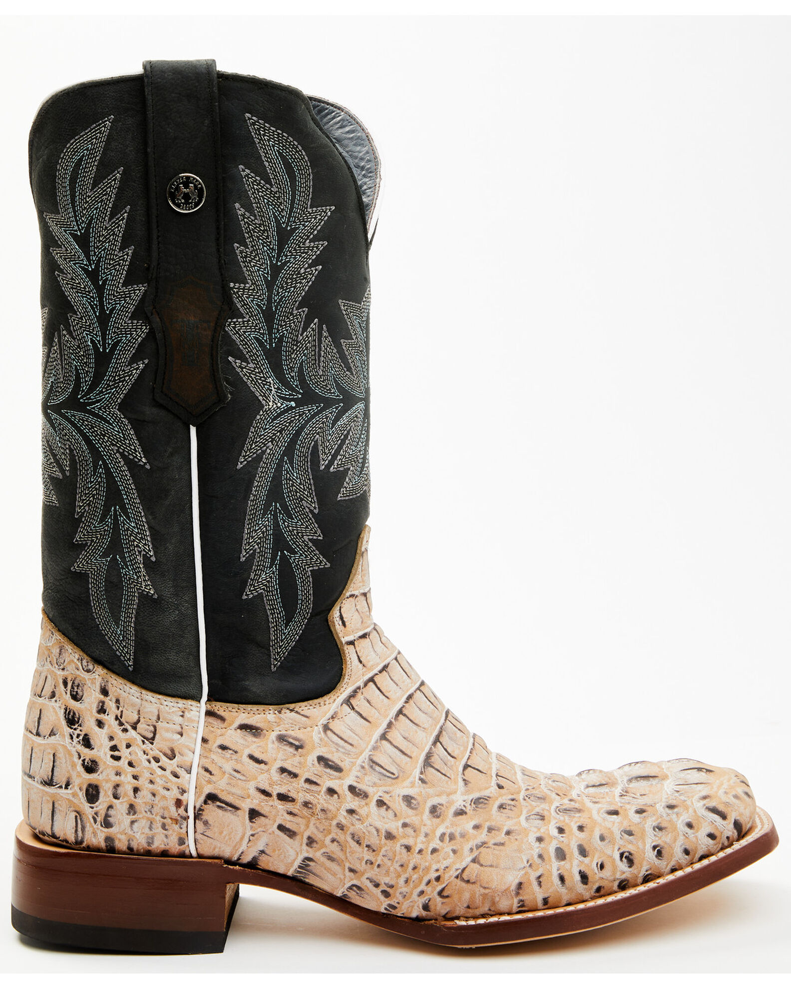 Tanner Mark Men s Caiman Print Western Boots Broad Square Toe Boot Barn