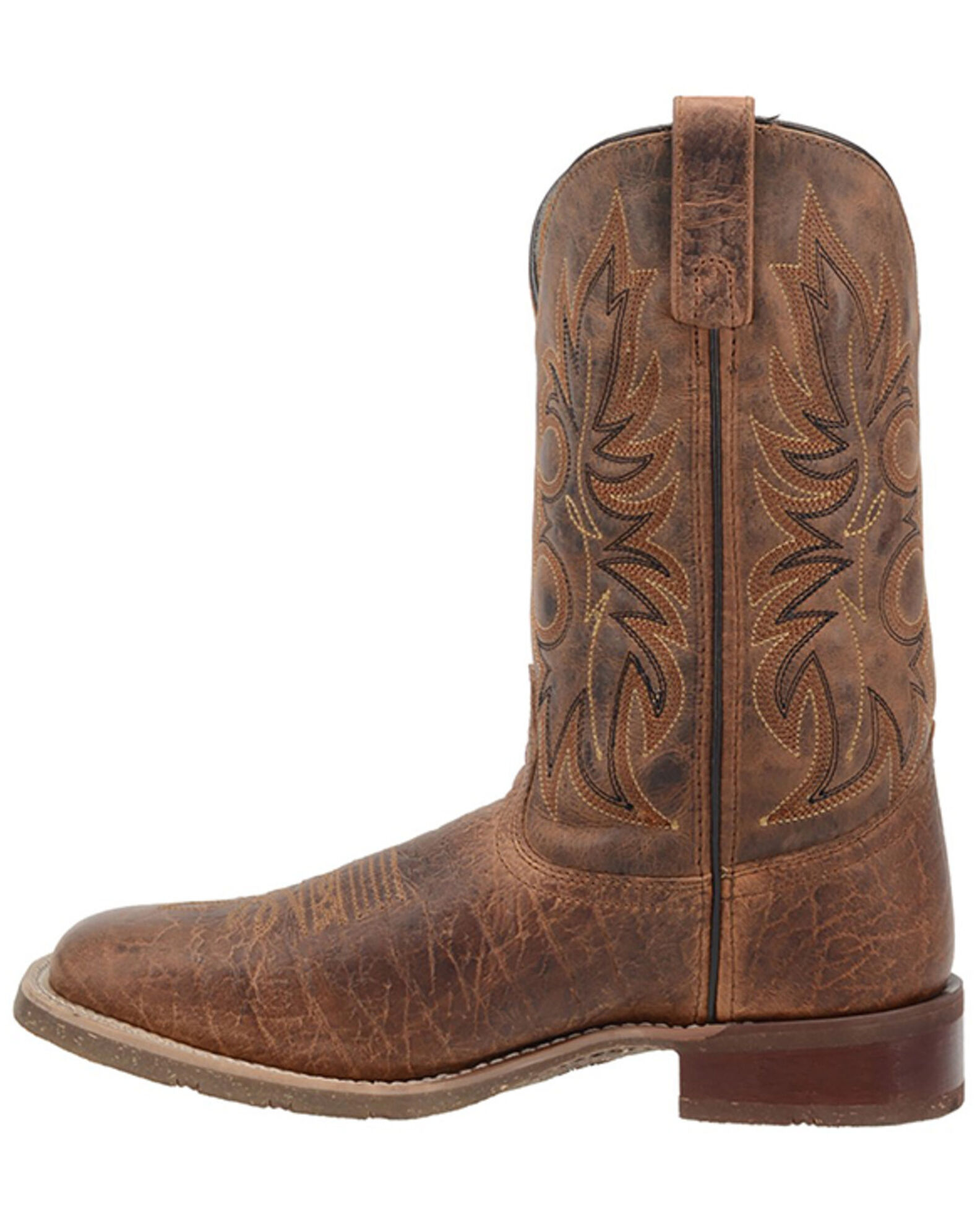 Image #3 - Laredo Men's Rustic Rancher Stockman Boots, Brown, hi-res
