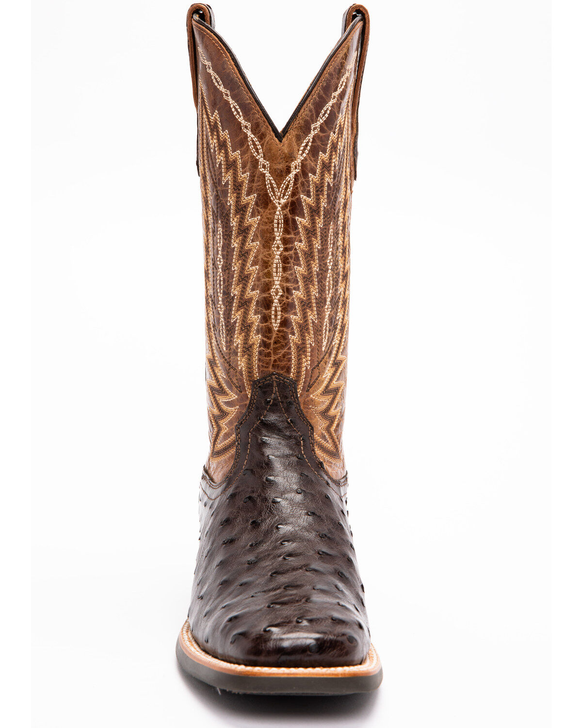 Image #4 - Ariat Men's Brown Platinum Full Quill Ostrich Boots - Square Toe, , hi-res