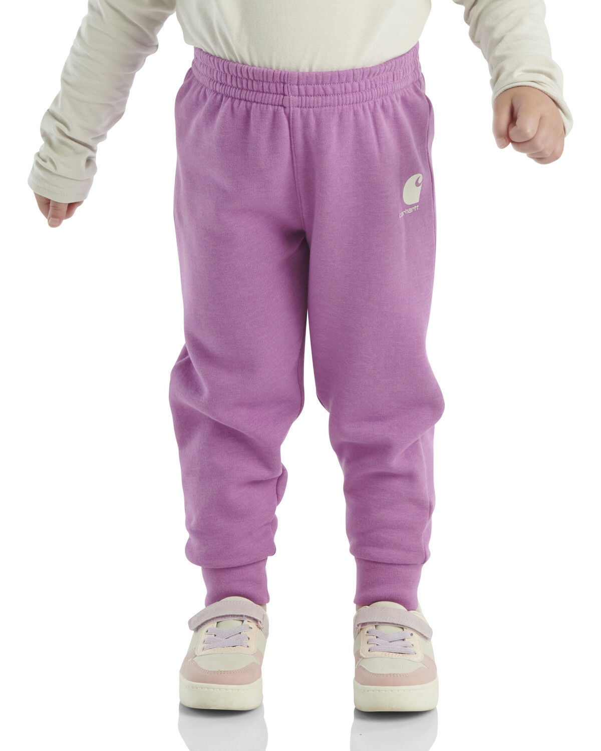Carhartt Toddler Girl's Solid Logo Sweatpants, Purple, hi-res