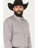 Image #2 - George Strait by Wrangler Men's Medallion Print Long Sleeve Button-Down Stretch Western Shirt, Multi, hi-res