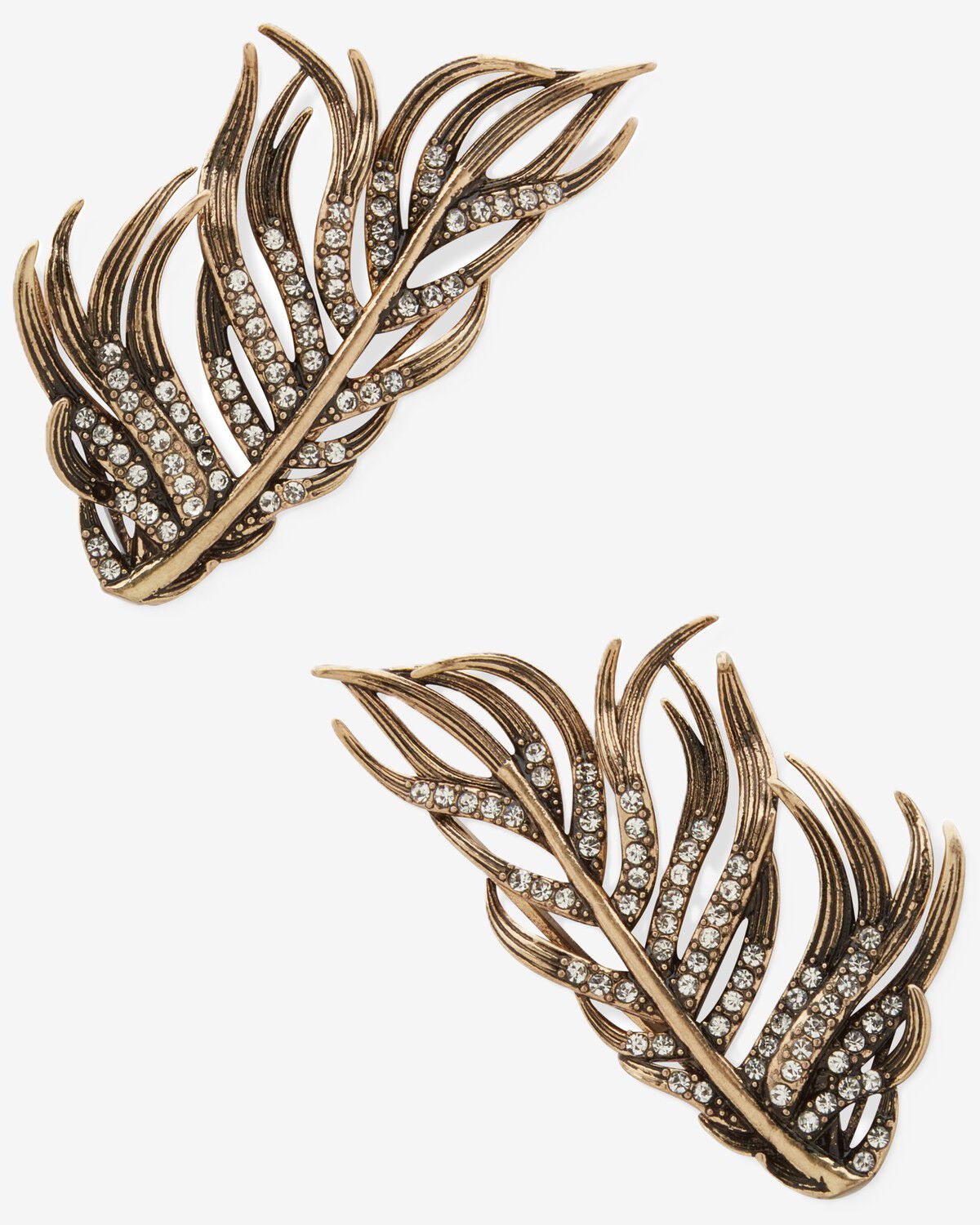 Image #1 - Lainey Wilson Women's Feather Collar Clips, Gold, hi-res