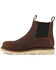 Image #3 - US Boot Men's Logan 6" Chelsea Work Boots - Composite Toe, Brown, hi-res