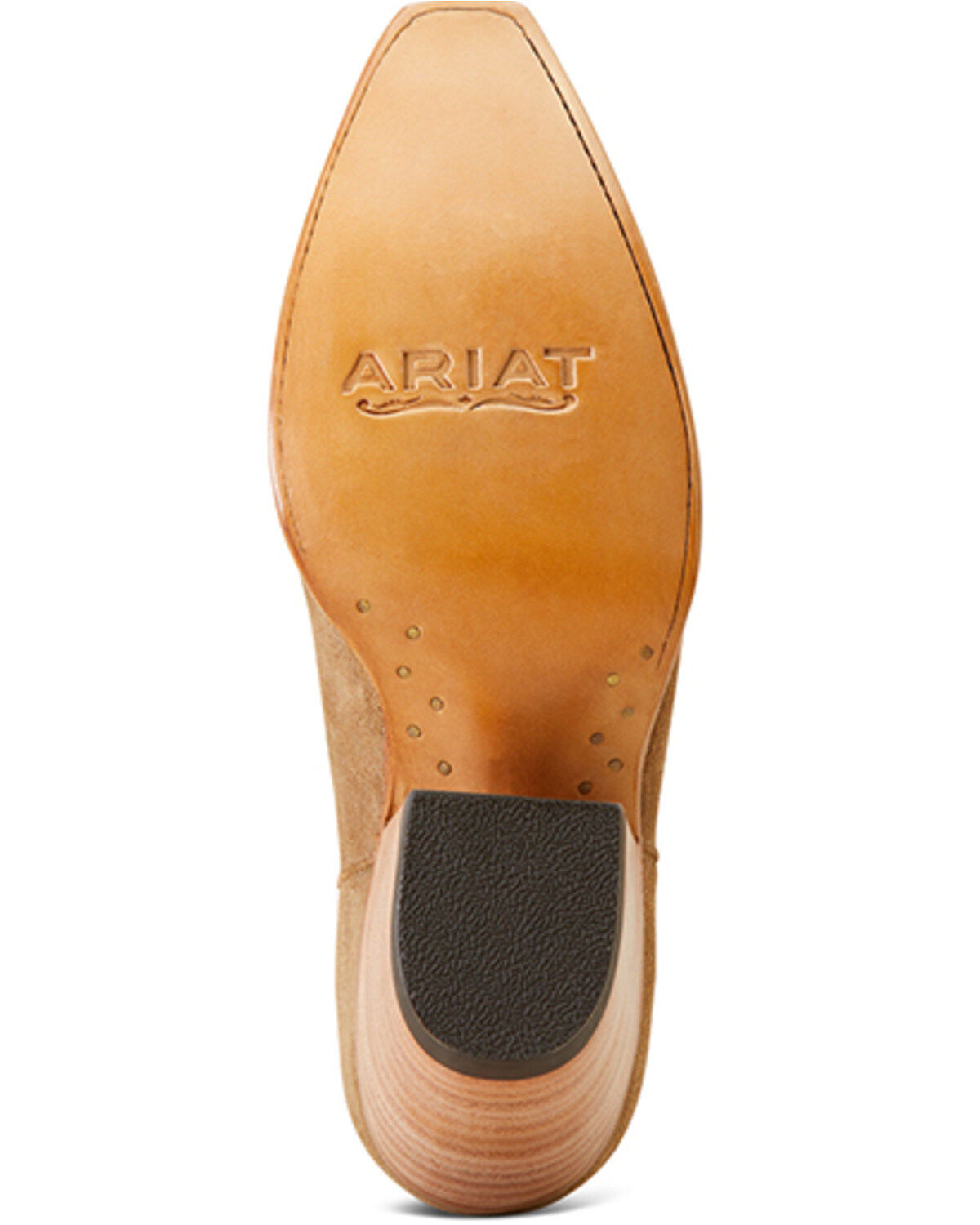 Image #5 - Ariat Women's Hazel Chimayo Suede Booties - Snip Toe, Beige, hi-res