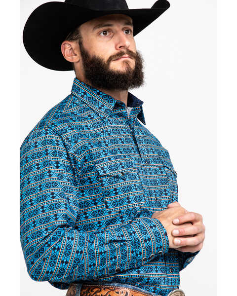 Image #3 - Roper Men's West Made Hex Southwestern Print Long Sleeve Western Shirt , , hi-res