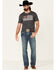 Cowboy Hardware Men's Justice For All Flag Graphic Short Sleeve T-Shirt , Charcoal, hi-res