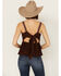 Image #4 - Shyanne Women's Tie Back Embellished Tank, Dark Brown, hi-res