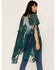 Shyanne Women's Medallion Lace Shawl, Deep Teal, hi-res