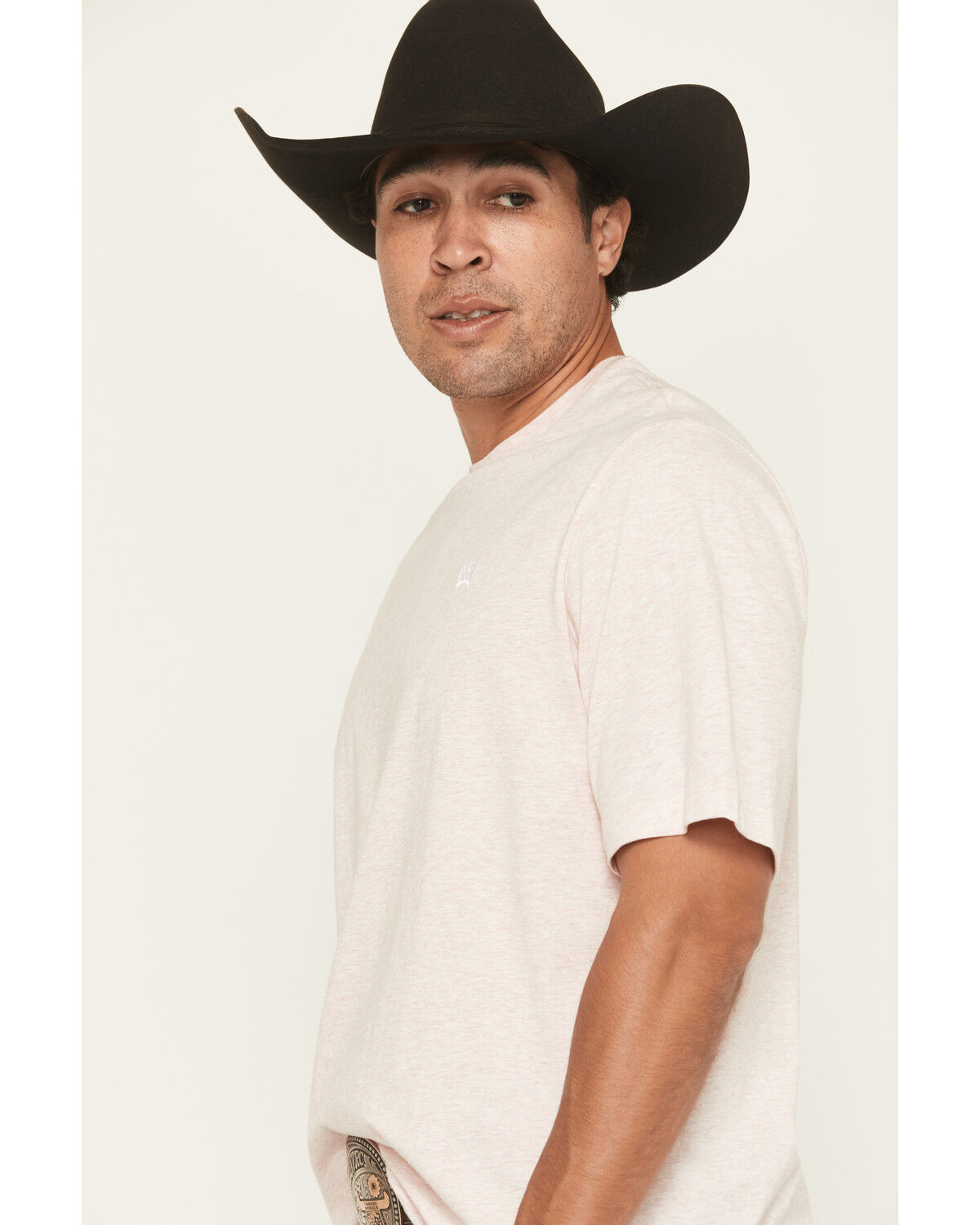 Image #2 - Cinch Men's Solid Logo Short Sleeve T-Shirt, Pink, hi-res